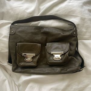 Marc Jacobs slouchy green leather bag !!!